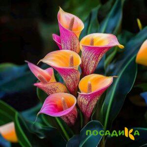 Калла Оникс купить по цене от 450р. в интернет-магазине «Посадика» с доставкой почтой в в Ржеве и по всей России – [изображение №1].