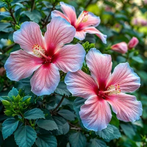 Гибискус садовый Тропикал Сан купить по цене от 293р. в интернет-магазине «Посадика» с доставкой почтой в в Ржеве и по всей России – [изображение №1].